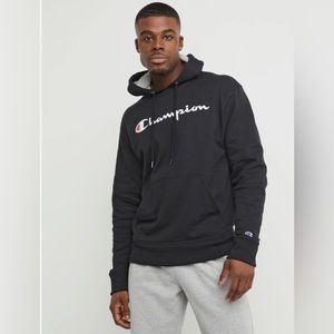 Champion Powerblend Script Logo Pullover Hoodie